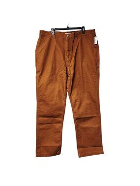 Chino Mens Brown Casual Pants 40W x 32L With Pockets
